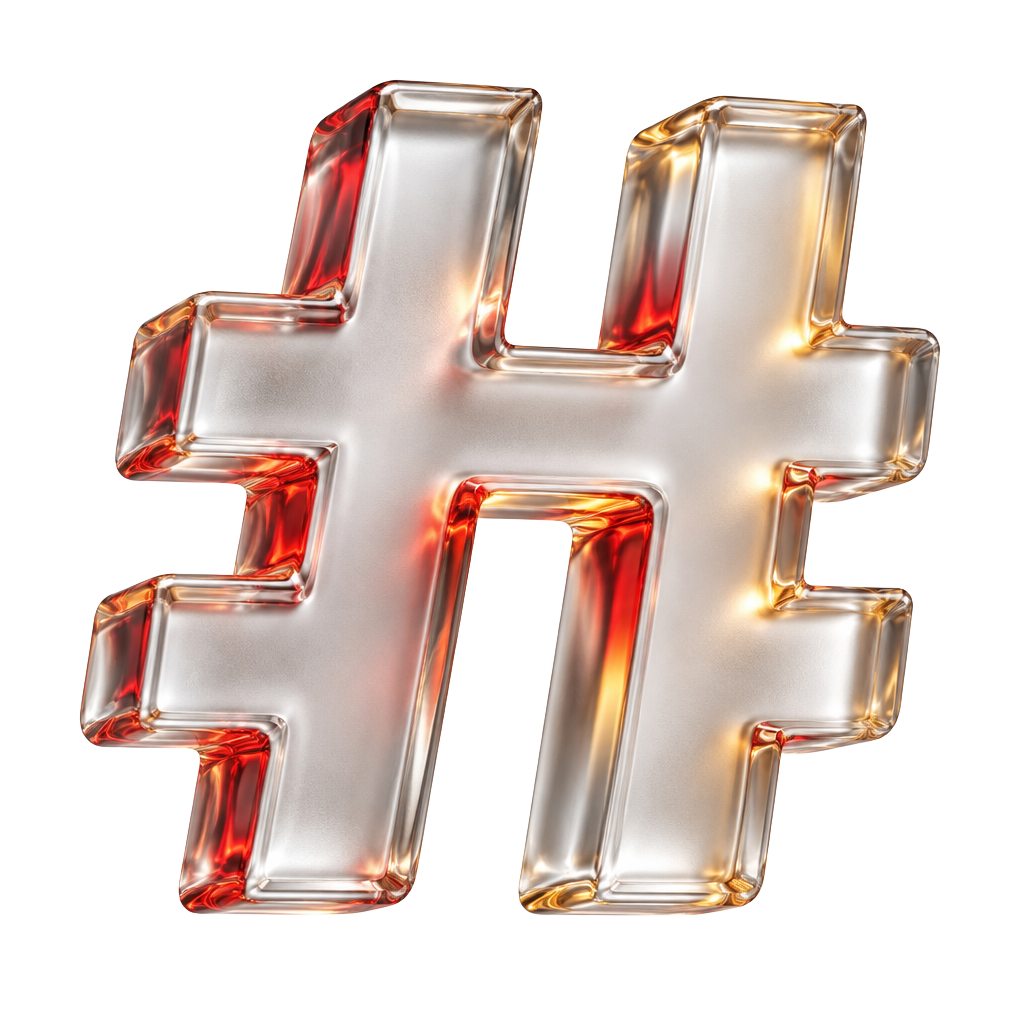 Headlines 3D glass logo